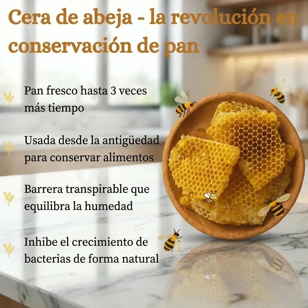Bolsas de Pan Premium de Algodón 100% y Cera de Abeja