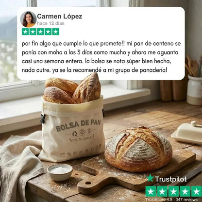Bolsas de Pan Premium de Algodón 100% y Cera de Abeja